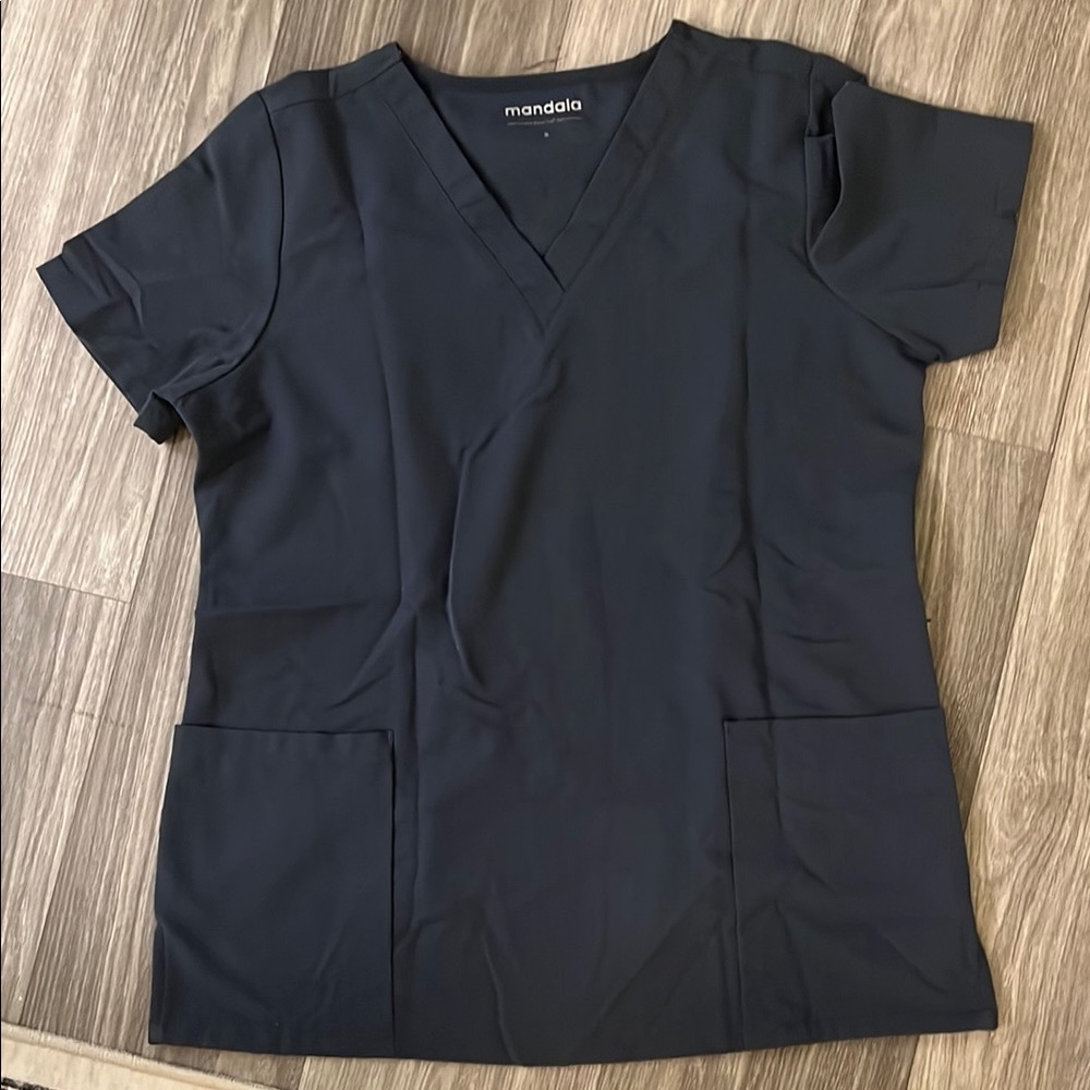 Women's Slate Grey Scrub Top